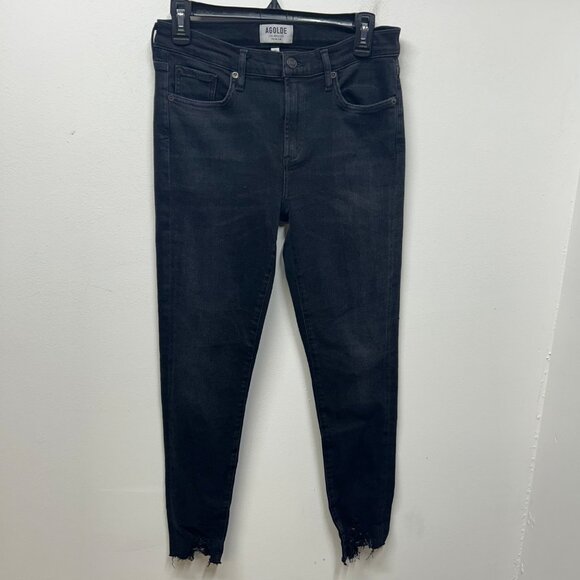 Agolde Sophie High-Rise Ankle Skinny Jeans Distressed Hem Size 29 - Picture 4 of 11